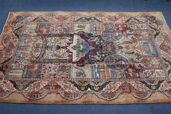 A pair of Tabriz carpets 300cm x 198cm